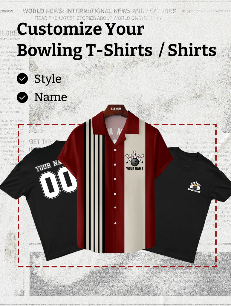 Customize men‘s bowling T shirts How to order