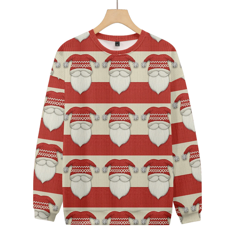 All Over Print Santa Christmas Knitted Sweatshirt, mens short sleeve shirts¡ê?big and tall mens shirts¡ê?short sleeve shirts for men¡ê?mens 4xl shirts¡ê?casual short sleeve shirts