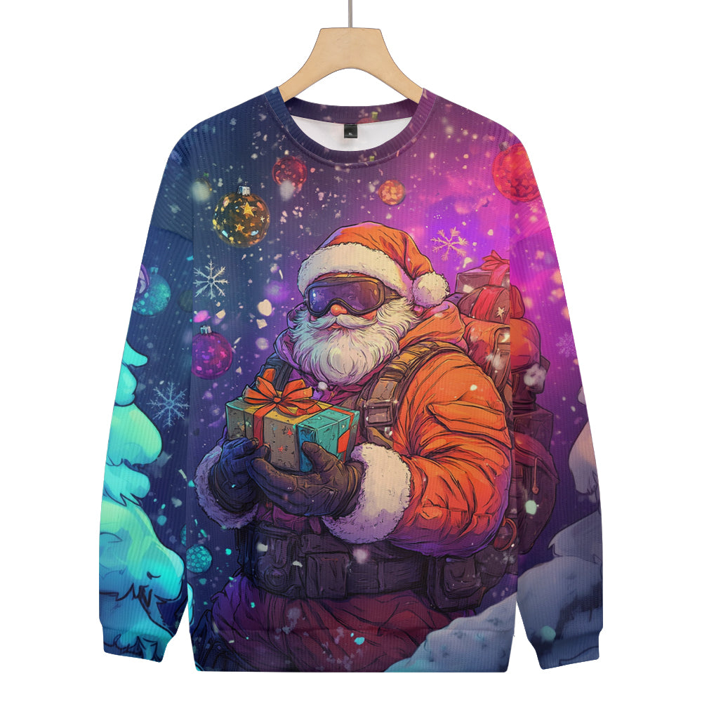 If Santa was in a Cyberpunk Anime Knitted Sweatshirt, mens short sleeve shirts¡ê?big and tall mens shirts¡ê?short sleeve shirts for men¡ê?mens 4xl shirts¡ê?casual short sleeve shirts