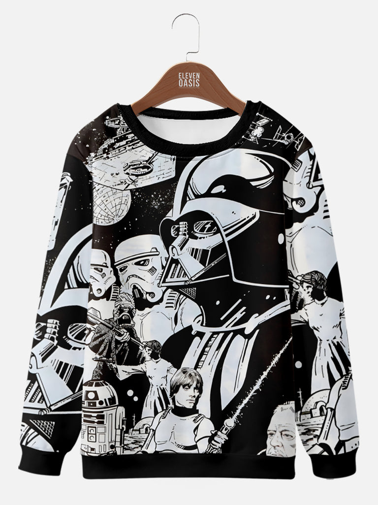 Star Wars Darth Vader and Storm Troopers Sweatshirt, mens short sleeve shirts£¬big and tall mens shirts£¬short sleeve shirts for men£¬mens 4xl shirts£¬casual short sleeve shirts