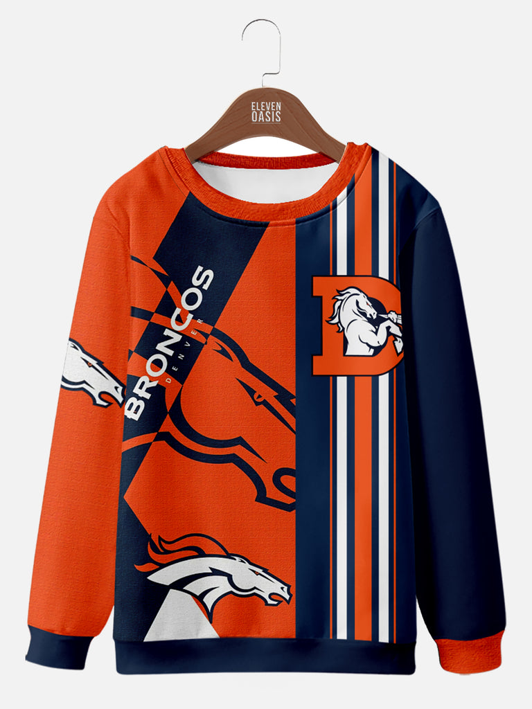 American Football Denver Broncos Crewneck Sweatshirt, mens short sleeve shirts£¬big and tall mens shirts£¬short sleeve shirts for men£¬mens 4xl shirts£¬casual short sleeve shirts