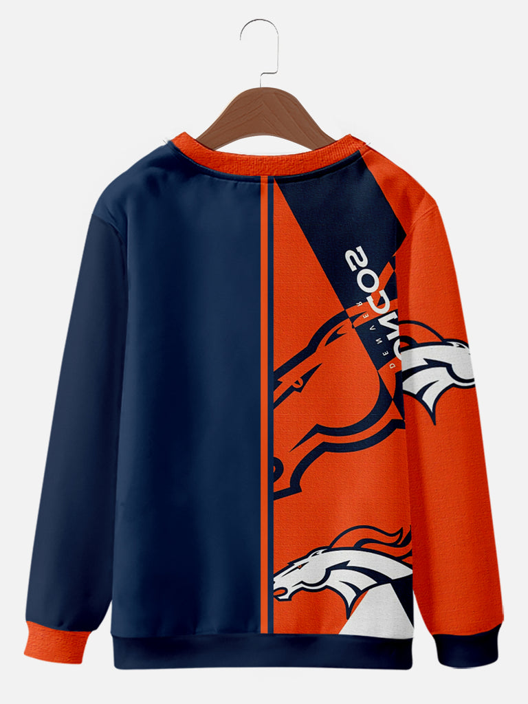 American Football Denver Broncos Crewneck Sweatshirt, mens short sleeve shirts£¬big and tall mens shirts£¬short sleeve shirts for men£¬mens 4xl shirts£¬casual short sleeve shirts