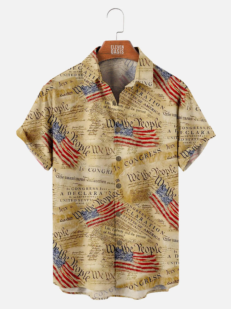 American Flag Men's Short Sleeve TopsMens short sleeve shirts Big and tall Mens shirts Short sleeve shirts for men Mens 4xl shirts Casual short sleeve shirts