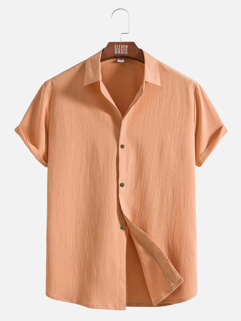 Men's Casual Loose Solid Color Button Short Sleeve ShirtMens short sleeve shirts Big and tall Mens shirts Short sleeve shirts for men Mens 4xl shirts Casual short sleeve shirts