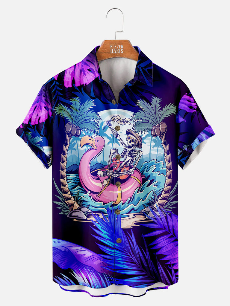 Aloha Hawaii Summer Men's Short Sleeve ShirtMens short sleeve shirts Big and tall Mens shirts Short sleeve shirts for men Mens 4xl shirts Casual short sleeve shirts