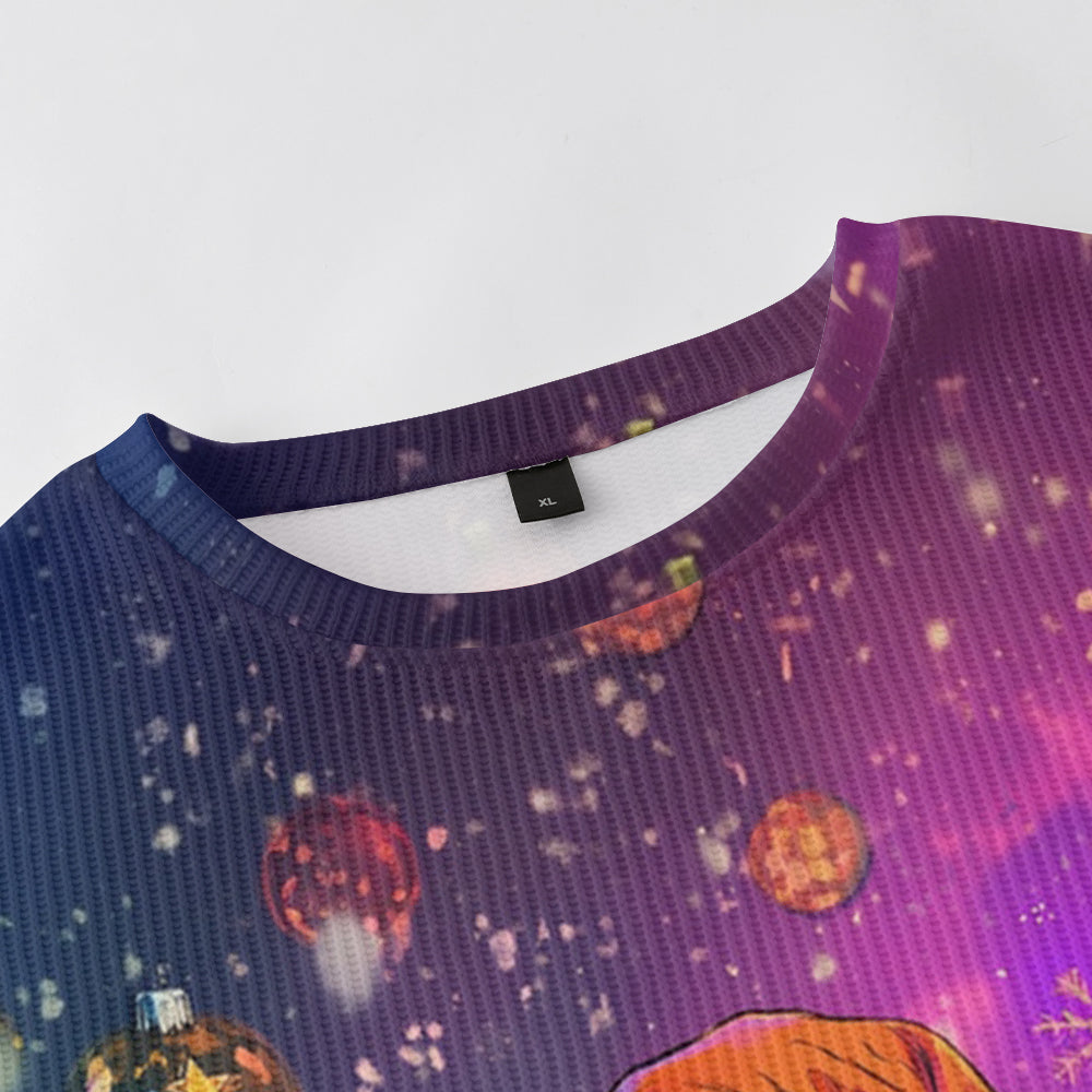 If Santa was in a Cyberpunk Anime Knitted Sweatshirt, mens short sleeve shirts¡ê?big and tall mens shirts¡ê?short sleeve shirts for men¡ê?mens 4xl shirts¡ê?casual short sleeve shirts