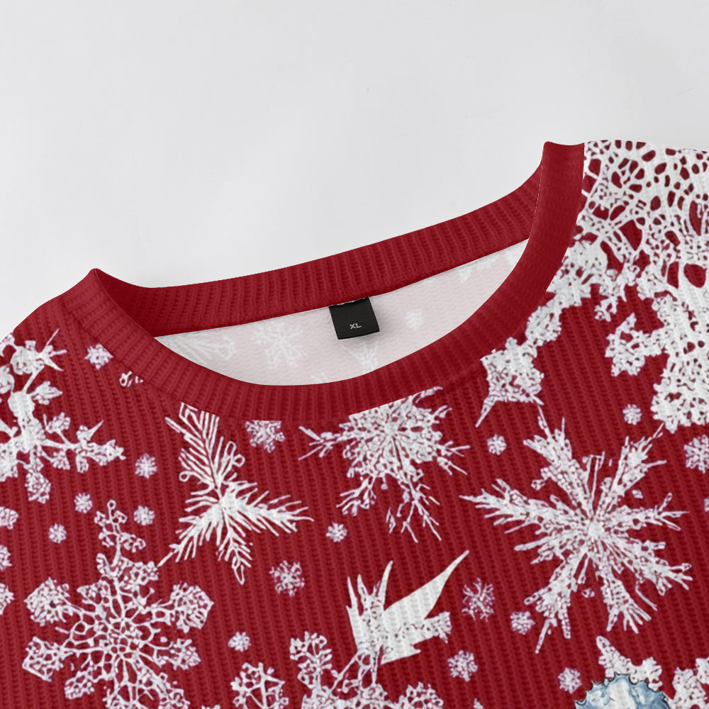 Christmas Cute Snowman Snowflakes Knitted Sweater, mens short sleeve shirts¡ê?big and tall mens shirts¡ê?short sleeve shirts for men¡ê?mens 4xl shirts¡ê?casual short sleeve shirts