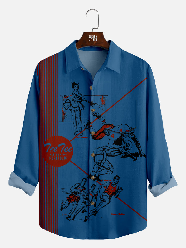 Men's Pee Chee Folder Front Cover Long Sleeve ShirtMens short sleeve shirts Big and tall Mens shirts Short sleeve shirts for men Mens 4xl shirts Casual short sleeve shirts