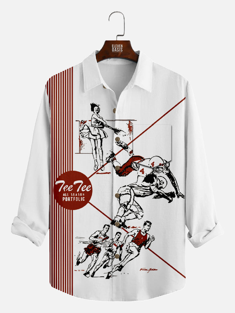 Men's Pee Chee Folder Front Cover Long Sleeve ShirtMens short sleeve shirts Big and tall Mens shirts Short sleeve shirts for men Mens 4xl shirts Casual short sleeve shirts