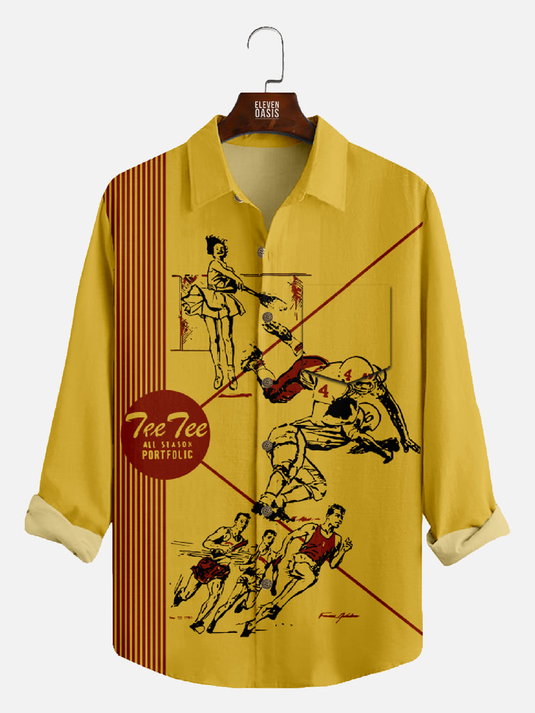 Men's Pee Chee Folder Front Cover Long Sleeve ShirtMens short sleeve shirts Big and tall Mens shirts Short sleeve shirts for men Mens 4xl shirts Casual short sleeve shirts