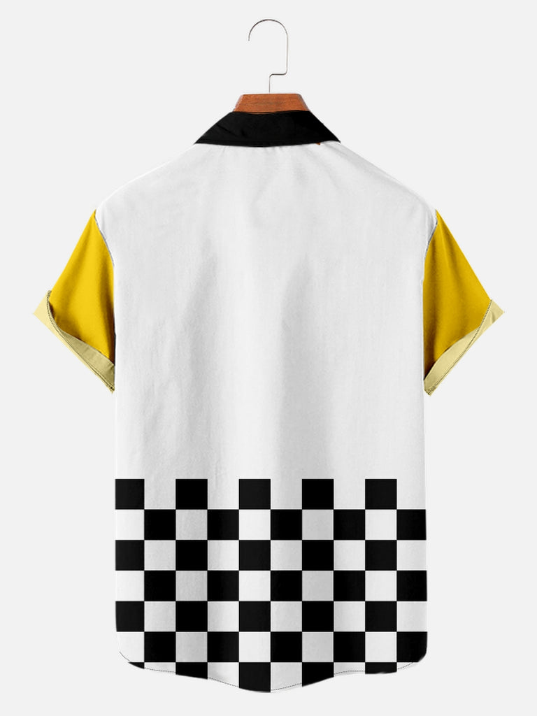 Men's Car Racing Short Sleeve ShirtMens short sleeve shirts Big and tall Mens shirts Short sleeve shirts for men Mens 4xl shirts Casual short sleeve shirts