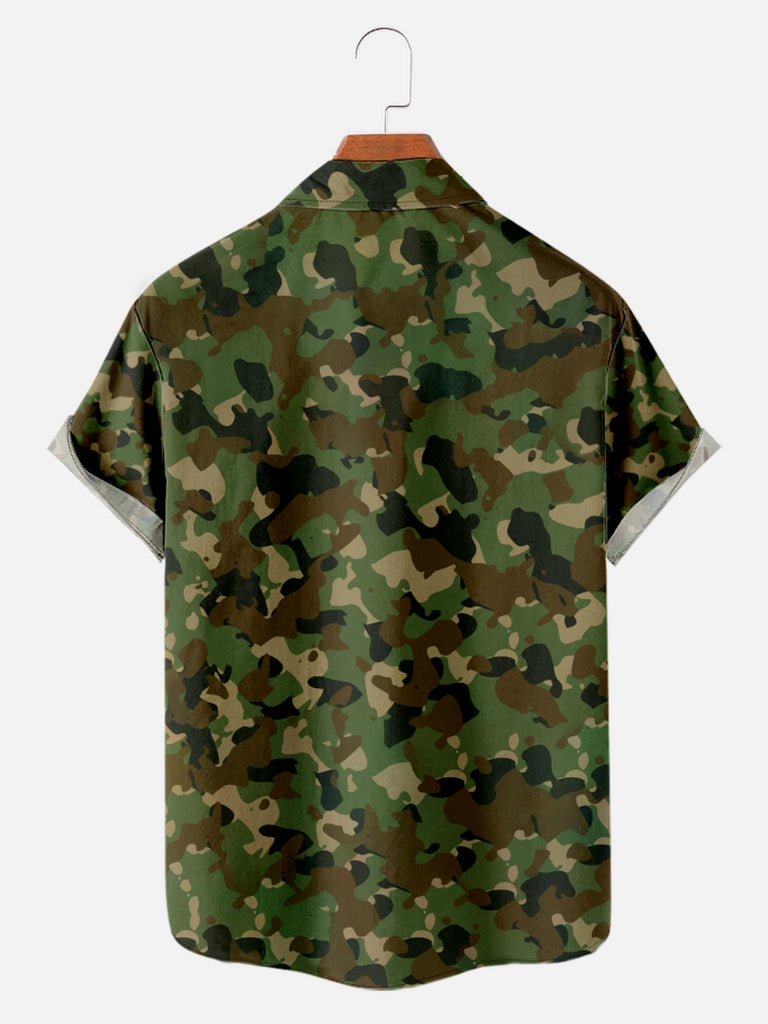 Men's GI Joe Inspired Camo Print Short Sleeve ShirtMens short sleeve shirts Big and tall Mens shirts Short sleeve shirts for men Mens 4xl shirts Casual short sleeve shirts