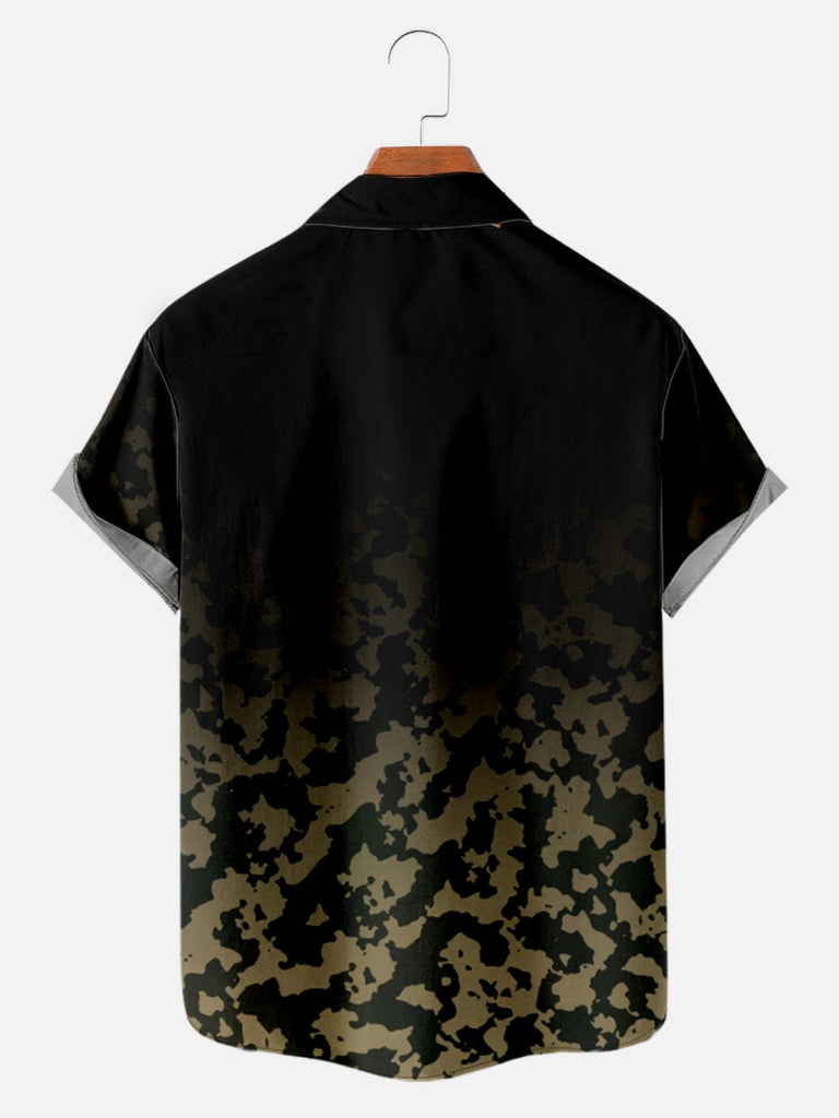 Men's Fading Camo Print Short Sleeve ShirtMens short sleeve shirts Big and tall Mens shirts Short sleeve shirts for men Mens 4xl shirts Casual short sleeve shirts