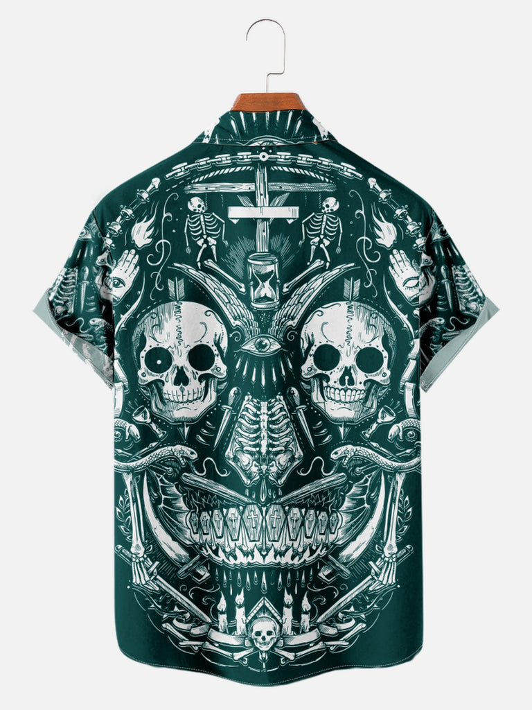 Men's Gothic Skulls of Skulls Short Sleeve ShirtMens short sleeve shirts Big and tall Mens shirts Short sleeve shirts for men Mens 4xl shirts Casual short sleeve shirts