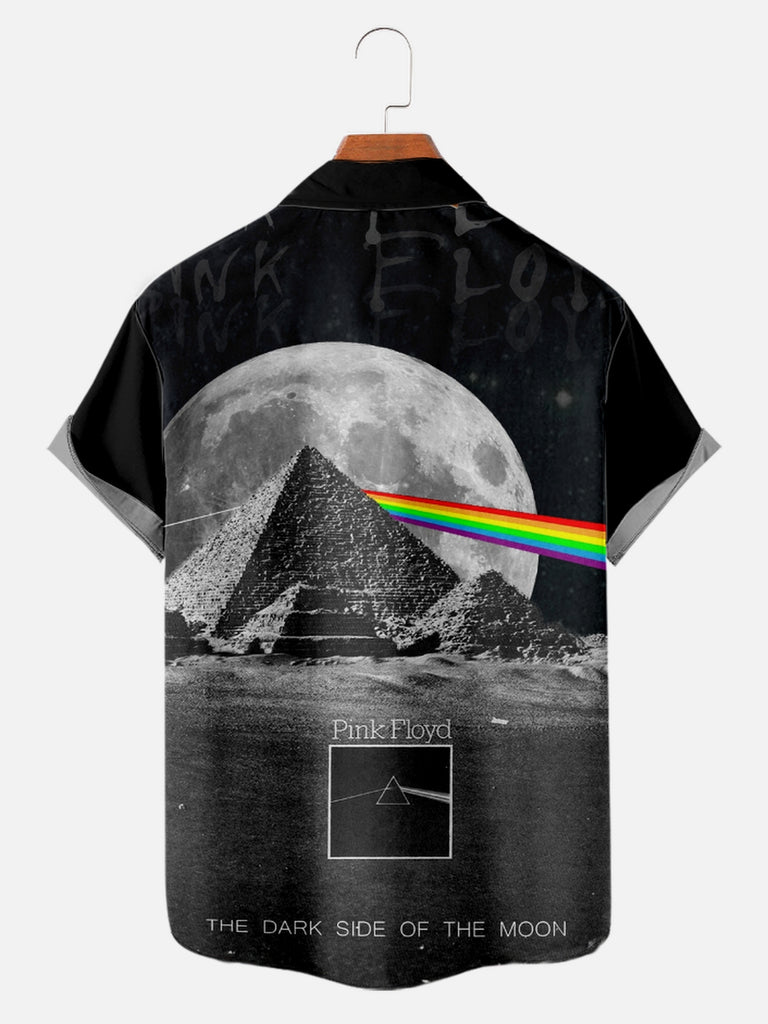 Men's Pink Floyd Dark Side of the Moon Music Short Sleeve ShirtMens short sleeve shirts Big and tall Mens shirts Short sleeve shirts for men Mens 4xl shirts Casual short sleeve shirts