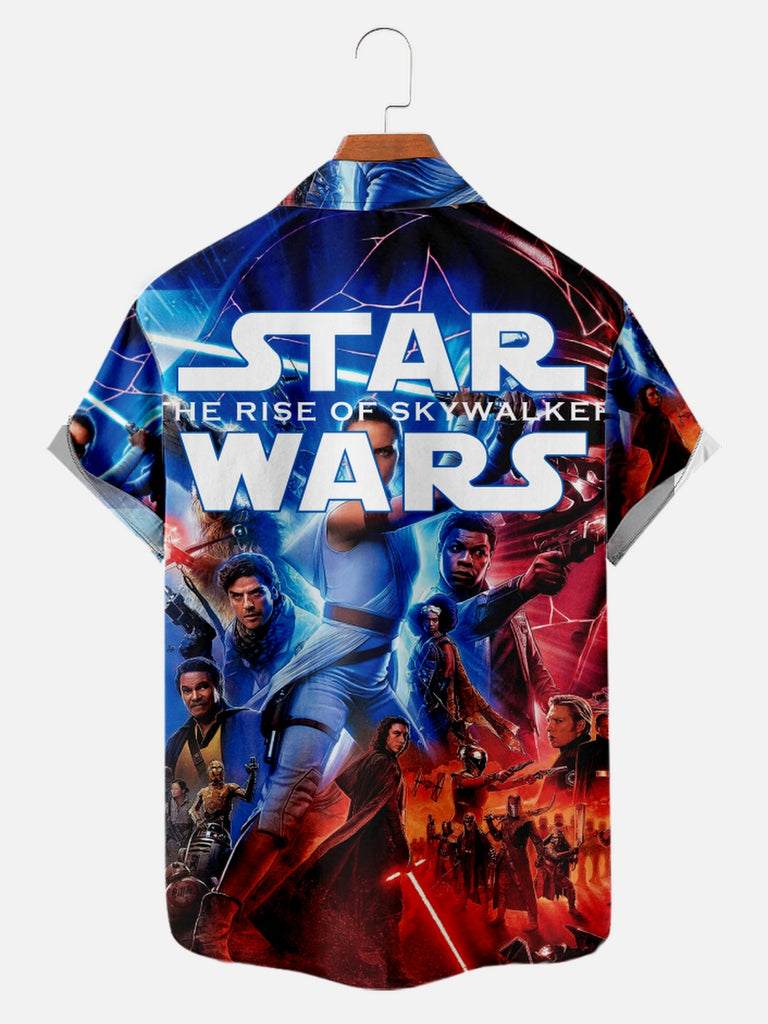 Men's Star The Rise of the Skywalker Wars Short Sleeve ShirtMens short sleeve shirts Big and tall Mens shirts Short sleeve shirts for men Mens 4xl shirts Casual short sleeve shirts