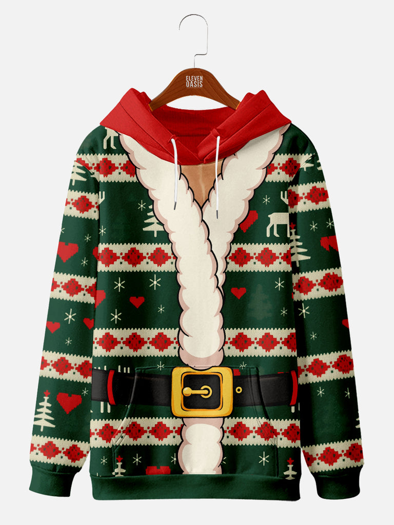 Ugly Christmas Cardigan with a Belt Red Hooded Hoodie, mens short sleeve shirts¡ê?big and tall mens shirts¡ê?short sleeve shirts for men¡ê?mens 4xl shirts¡ê?casual short sleeve shirts