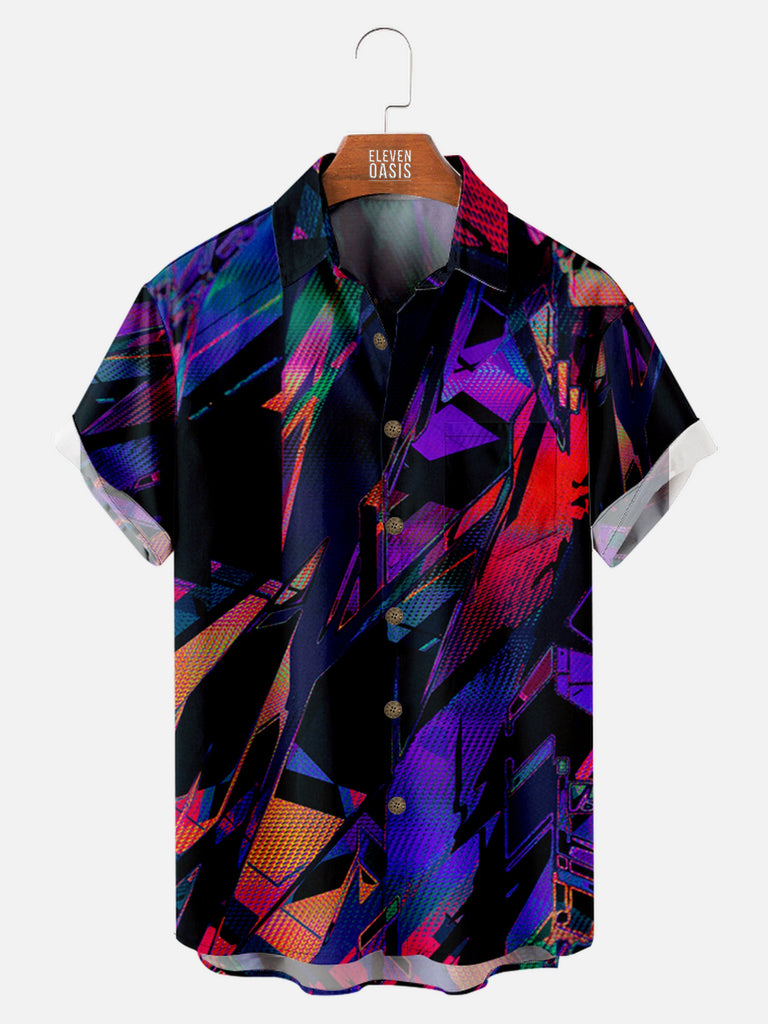 Men's Trapper Keeper Inspired Comic Style Brush Strokes Short Sleeve Shirt, mens short sleeve shirts¡ê?big and tall mens shirts¡ê?short sleeve shirts for men¡ê?mens 4xl shirts¡ê?casual short sleeve shirts