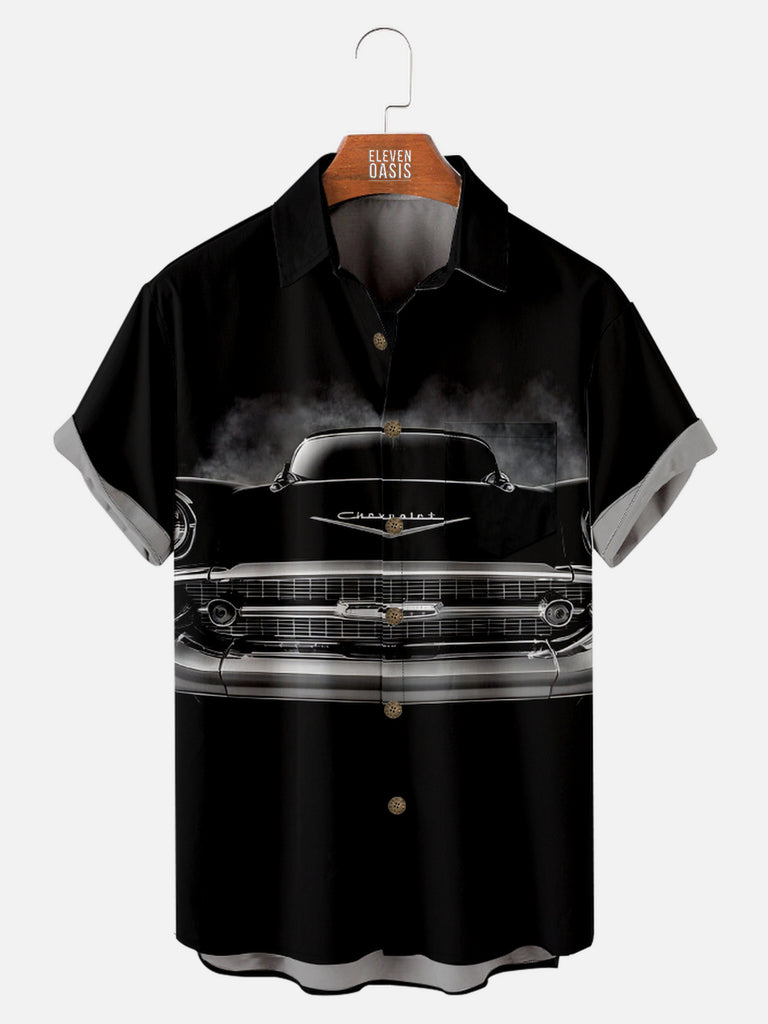 Men's Cool and Mysterious Chevrolet Short Sleeve Shirt, mens short sleeve shirts£¬big and tall mens shirts£¬short sleeve shirts for men£¬mens 4xl shirts£¬casual short sleeve shirts