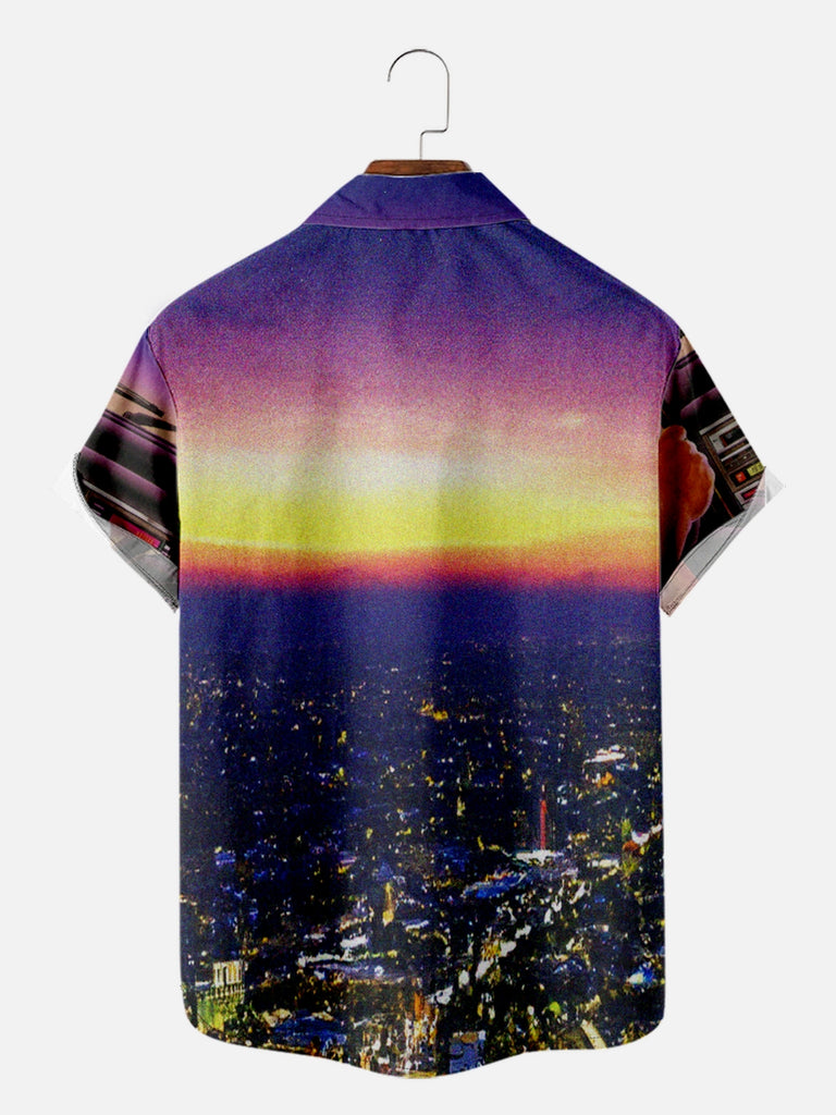 Men's Driving into the Sunset with a Lady and a Pepsi Short Sleeve Shirt, mens short sleeve shirts£¬big and tall mens shirts£¬short sleeve shirts for men£¬mens 4xl shirts£¬casual short sleeve shirts