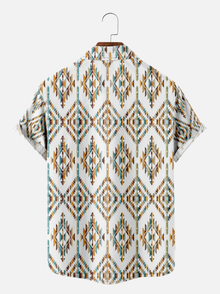 Men's Western Aztec Print Short Sleeve Shirt, mens short sleeve shirts¡ê?big and tall mens shirts¡ê?short sleeve shirts for men¡ê?mens 4xl shirts¡ê?casual short sleeve shirts