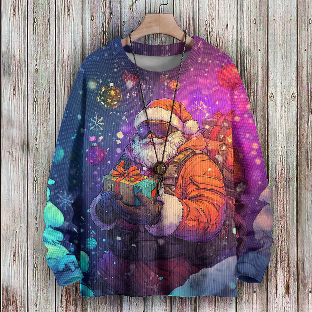 If Santa was in a Cyberpunk Anime Knitted Sweatshirt, mens short sleeve shirts¡ê?big and tall mens shirts¡ê?short sleeve shirts for men¡ê?mens 4xl shirts¡ê?casual short sleeve shirts