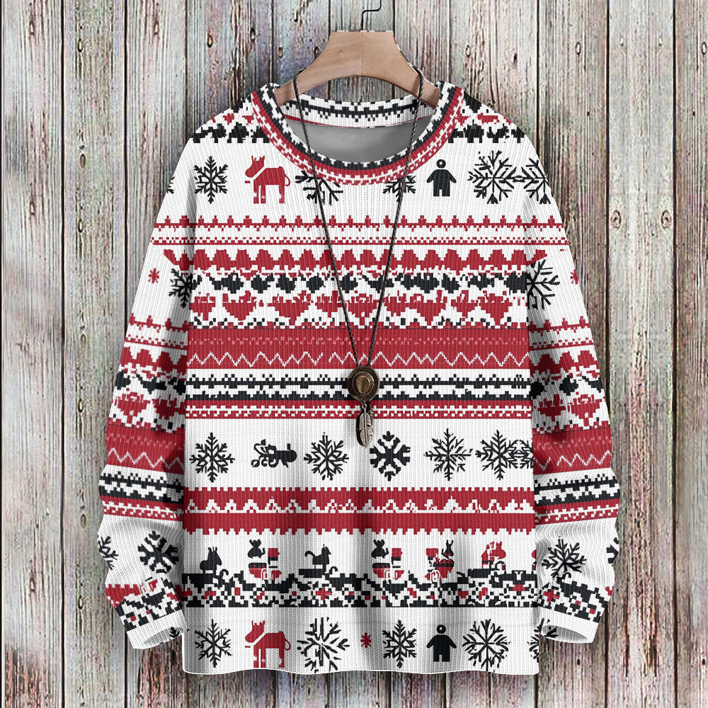 Is This A Christmas Sweater Or Is it Just Random Stuff Put Together Knitted Sweatshirt, mens short sleeve shirts¡ê?big and tall mens shirts¡ê?short sleeve shirts for men¡ê?mens 4xl shirts¡ê?casual short sleeve shirts