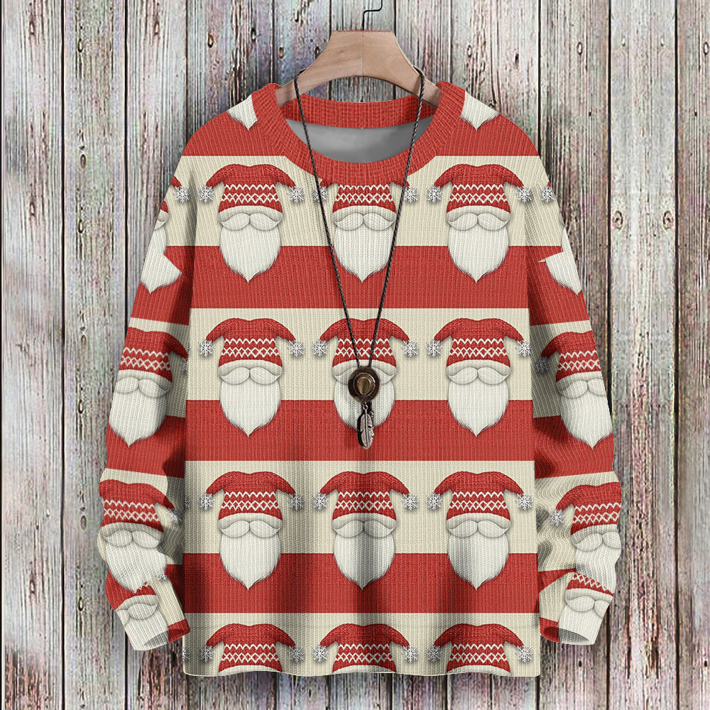 All Over Print Santa Christmas Knitted Sweatshirt, mens short sleeve shirts¡ê?big and tall mens shirts¡ê?short sleeve shirts for men¡ê?mens 4xl shirts¡ê?casual short sleeve shirts