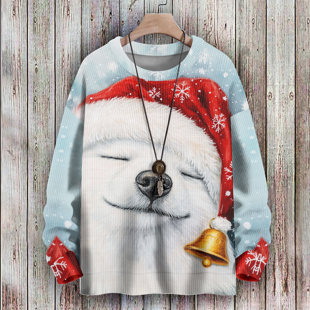 Sleepy Polar Bear Wearing a Christmas Hat Knitted Sweatshirt, mens short sleeve shirts¡ê?big and tall mens shirts¡ê?short sleeve shirts for men¡ê?mens 4xl shirts¡ê?casual short sleeve shirts