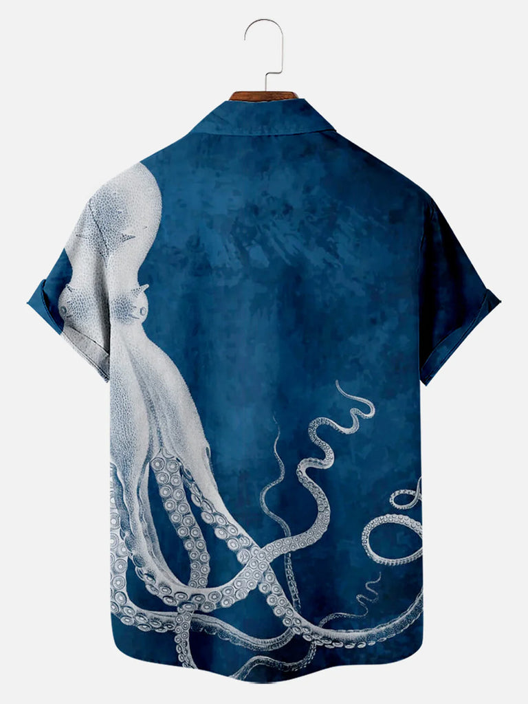 Cthulhu Octopus Pattern Men's Short Sleeve TopsMens short sleeve shirts Big and tall Mens shirts Short sleeve shirts for men Mens 4xl shirts Casual short sleeve shirts