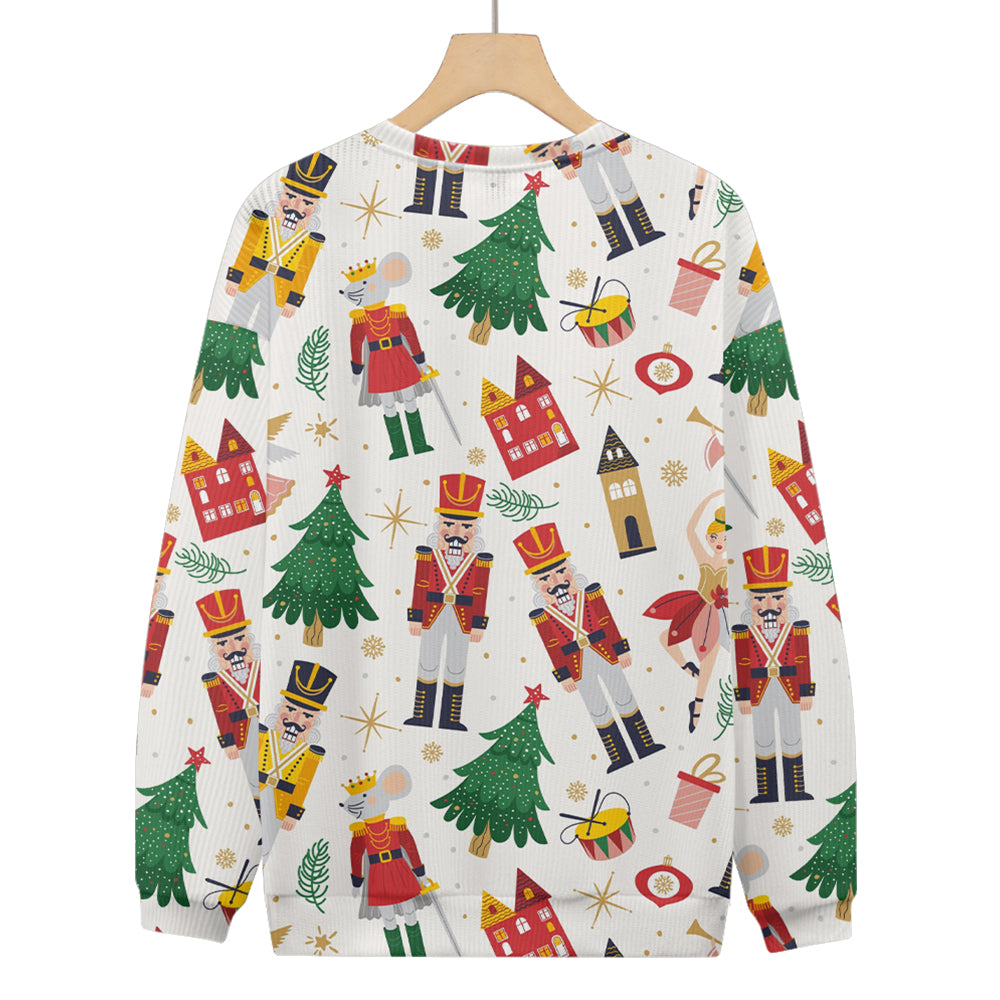 Nutcracker Christmas All Over Print Knitted Sweater, mens short sleeve shirts¡ê?big and tall mens shirts¡ê?short sleeve shirts for men¡ê?mens 4xl shirts¡ê?casual short sleeve shirts