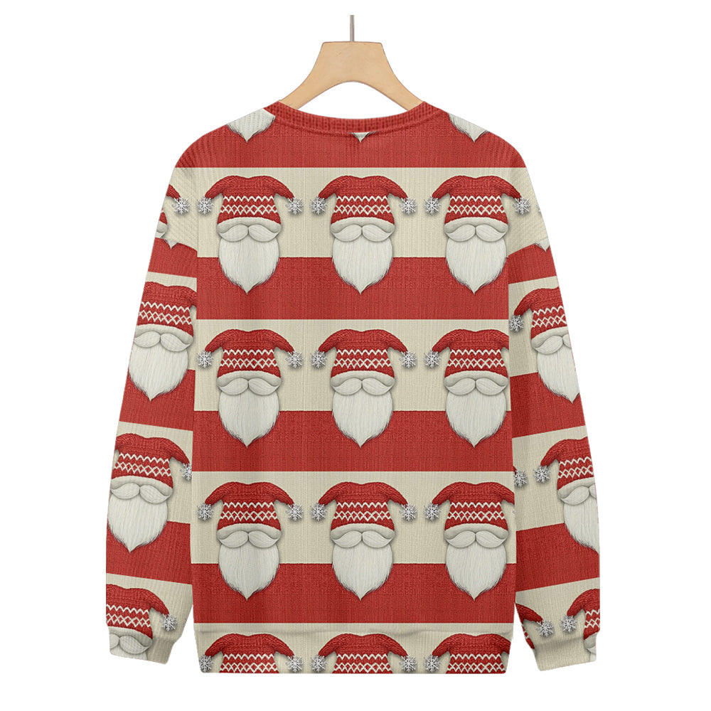 All Over Print Santa Christmas Knitted Sweatshirt, mens short sleeve shirts¡ê?big and tall mens shirts¡ê?short sleeve shirts for men¡ê?mens 4xl shirts¡ê?casual short sleeve shirts