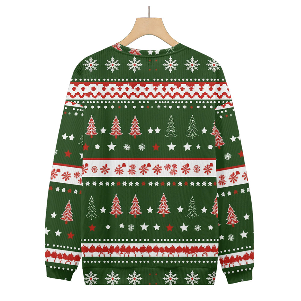 Christmas Trees Snowflakes and Stars Knitted Sweatshirt, mens short sleeve shirts¡ê?big and tall mens shirts¡ê?short sleeve shirts for men¡ê?mens 4xl shirts¡ê?casual short sleeve shirts