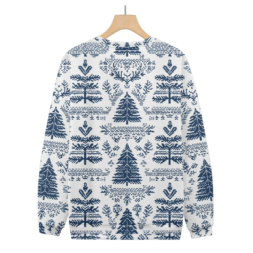 Beautiful Christmas Trees Knitted Crewneck Sweatshirt, mens short sleeve shirts?¨º?big and tall mens shirts?¨º?short sleeve shirts for men?¨º?mens 4xl shirts?¨º?casual short sleeve shirts