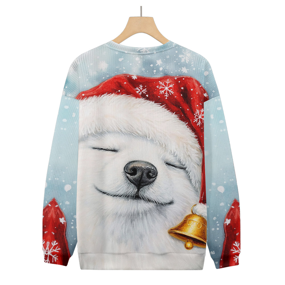 Sleepy Polar Bear Wearing a Christmas Hat Knitted Sweatshirt, mens short sleeve shirts¡ê?big and tall mens shirts¡ê?short sleeve shirts for men¡ê?mens 4xl shirts¡ê?casual short sleeve shirts