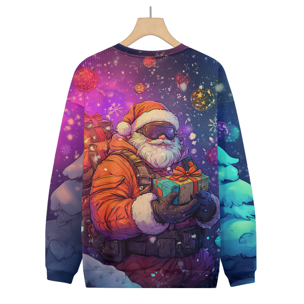 If Santa was in a Cyberpunk Anime Knitted Sweatshirt, mens short sleeve shirts¡ê?big and tall mens shirts¡ê?short sleeve shirts for men¡ê?mens 4xl shirts¡ê?casual short sleeve shirts