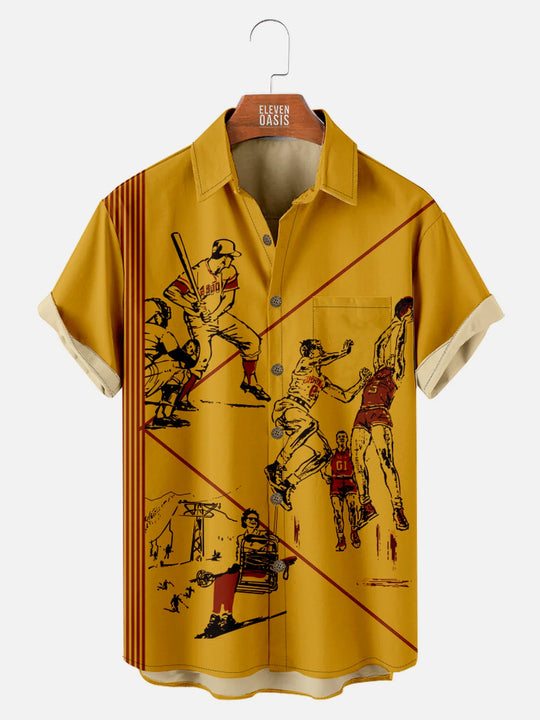 Men's Pee Chee Folder Back Cover Only Nostalgia Shirt with Chest PocketMens short sleeve shirts Big and tall Mens shirts Short sleeve shirts for men Mens 4xl shirts Casual short sleeve shirts