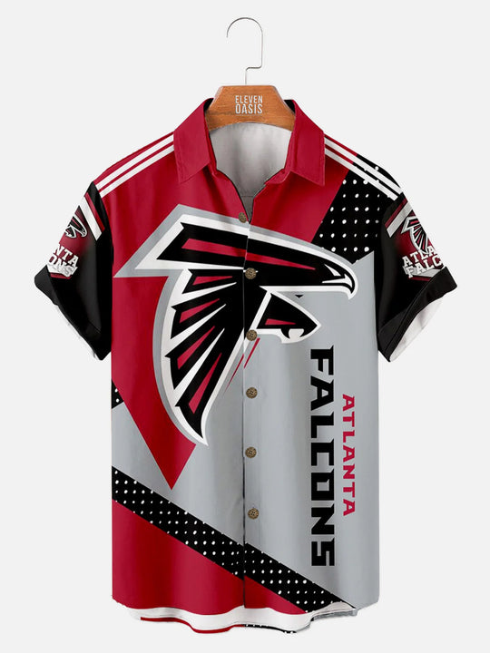 Atlanta Falcons Men's Short Sleeve ShirtMens short sleeve shirts Big and tall Mens shirts Short sleeve shirts for men Mens 4xl shirts Casual short sleeve shirts