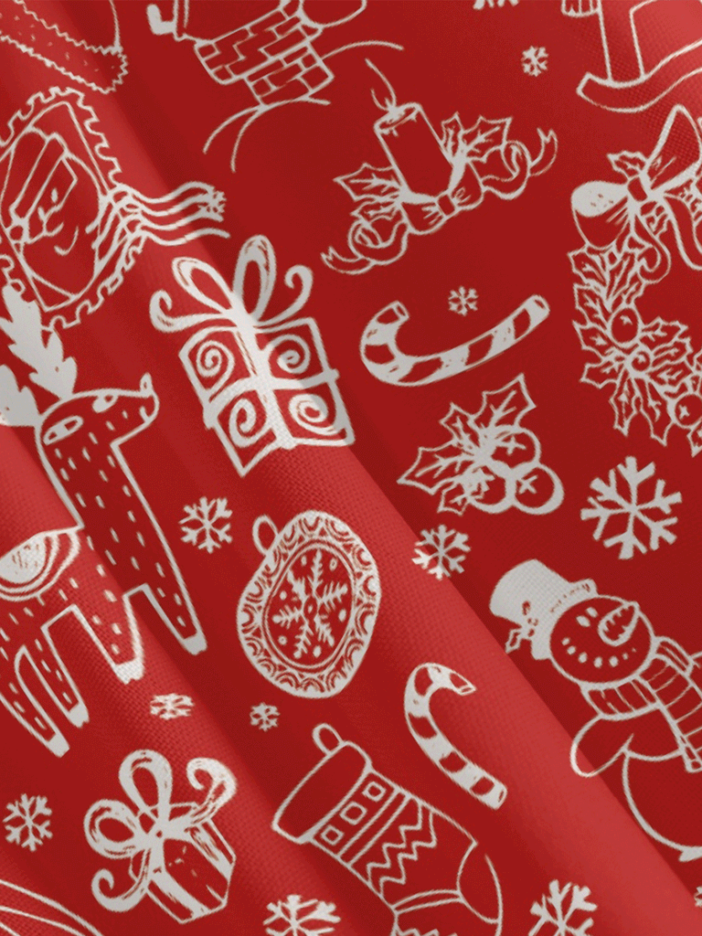 Christmas Patterns Snowman Tree Reindeer Red Short Sleeve Shirt, mens short sleeve shirts¡ê?big and tall mens shirts¡ê?short sleeve shirts for men¡ê?mens 4xl shirts¡ê?casual short sleeve shirts