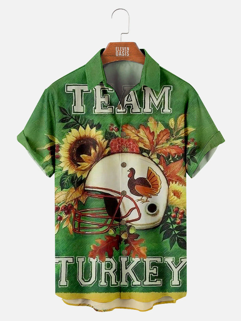 Thanksgiving Elements Print Men's Short Sleeve ShirtMens short sleeve shirts Big and tall Mens shirts Short sleeve shirts for men Mens 4xl shirts Casual short sleeve shirts