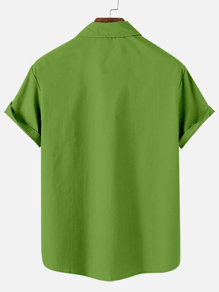 Men's St. Patrick's Funny World's Tallest Leprechaun Contrast Print Short Sleeve ShirtMens short sleeve shirts Big and tall Mens shirts Short sleeve shirts for men Mens 4xl shirts Casual short sleeve shirts