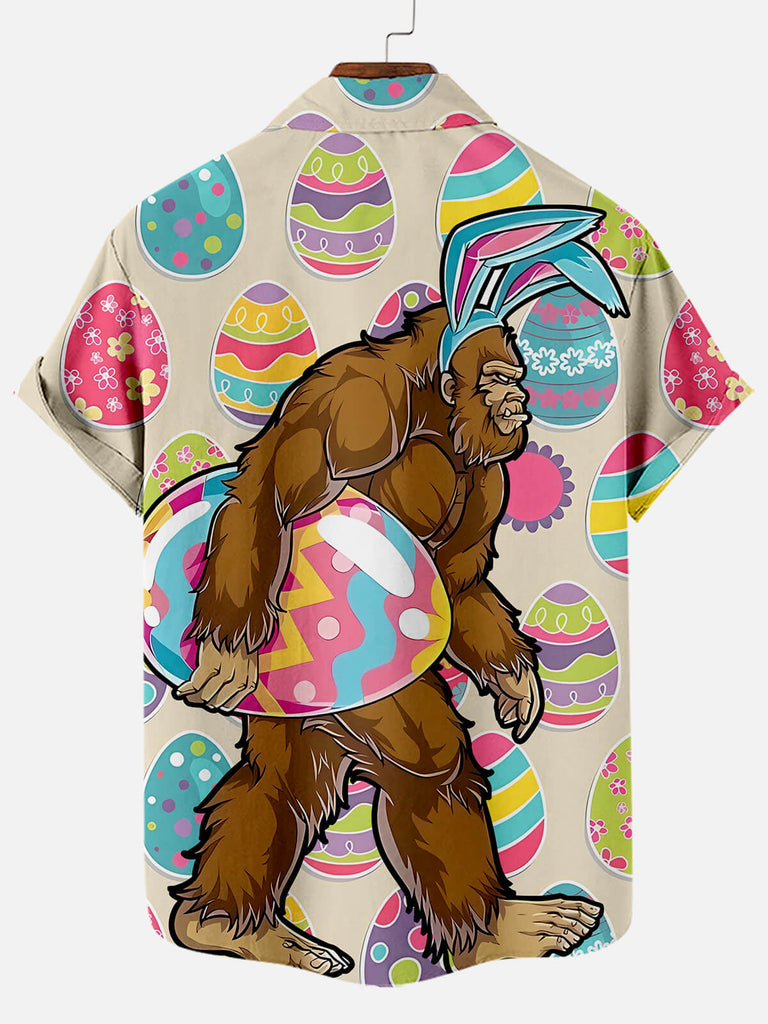 Men's Easter Egg Print Short Sleeve ShirtMens short sleeve shirts Big and tall Mens shirts Short sleeve shirts for men Mens 4xl shirts Casual short sleeve shirts