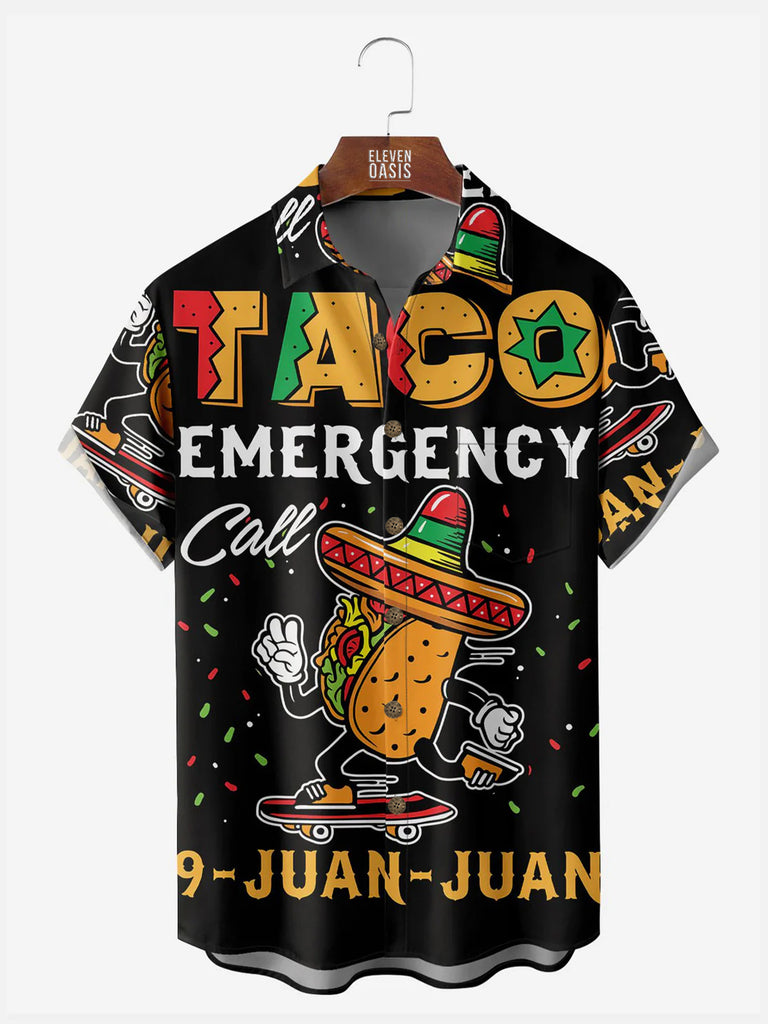 Men's Funny Taco Pun Short Sleeve Casual ShirtMens short sleeve shirts Big and tall Mens shirts Short sleeve shirts for men Mens 4xl shirts Casual short sleeve shirts