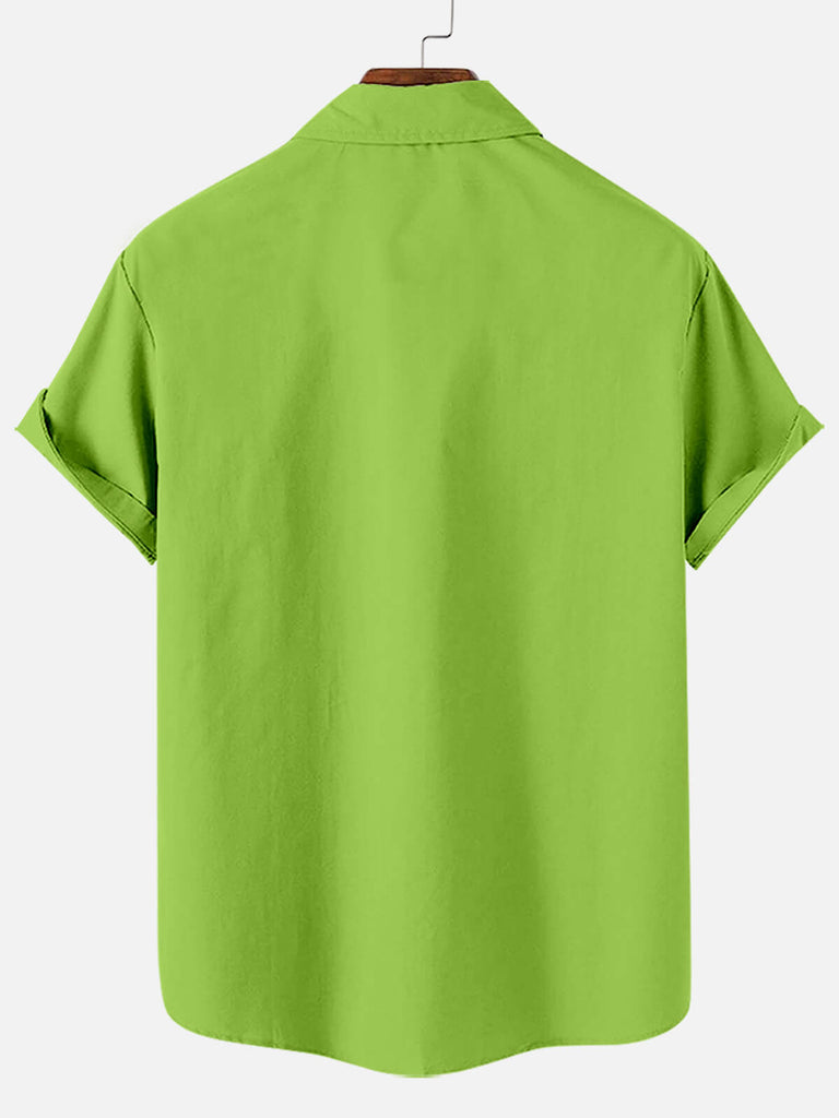 Men's St. Patrick's Day Skull Stripe Contrast Color Short Sleeve ShirtMens short sleeve shirts Big and tall Mens shirts Short sleeve shirts for men Mens 4xl shirts Casual short sleeve shirts