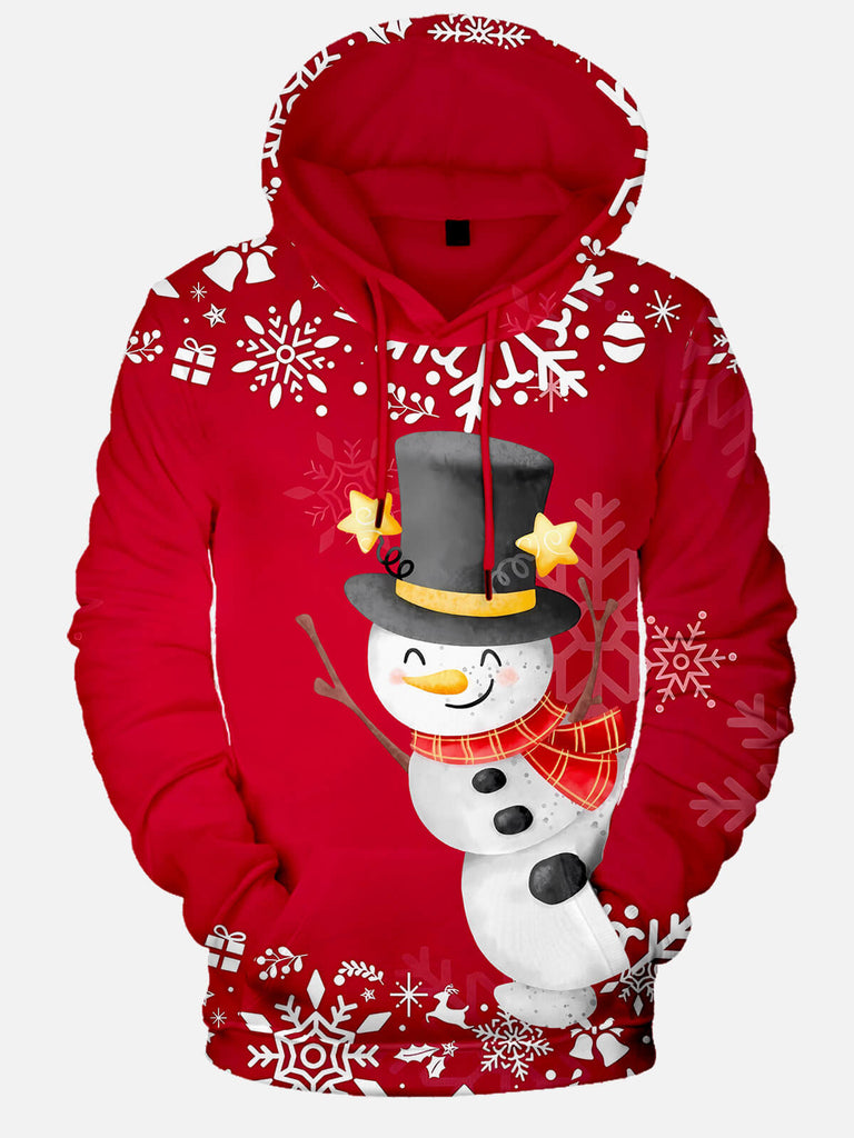 Christmas Happy Snowman Snowflakes Contrast Color HoodieMens short sleeve shirts Big and tall Mens shirts Short sleeve shirts for men Mens 4xl shirts Casual short sleeve shirts