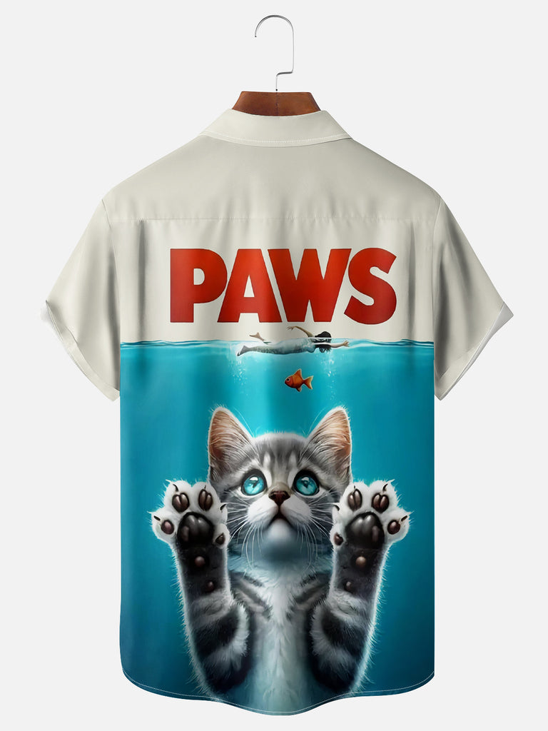 Men's PAWS Short Sleeve ShirtMens short sleeve shirts Big and tall Mens shirts Short sleeve shirts for men Mens 4xl shirts Casual short sleeve shirts