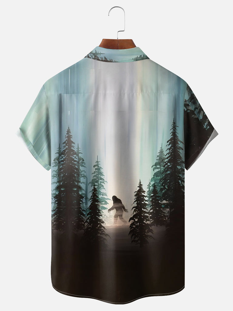 Men's Big Foot Forest Sighting Short Sleeve ShirtMens short sleeve shirts Big and tall Mens shirts Short sleeve shirts for men Mens 4xl shirts Casual short sleeve shirts