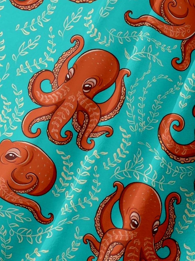 Men's Small Octopus Pattern Short Sleeve ShirtMens short sleeve shirts Big and tall Mens shirts Short sleeve shirts for men Mens 4xl shirts Casual short sleeve shirts