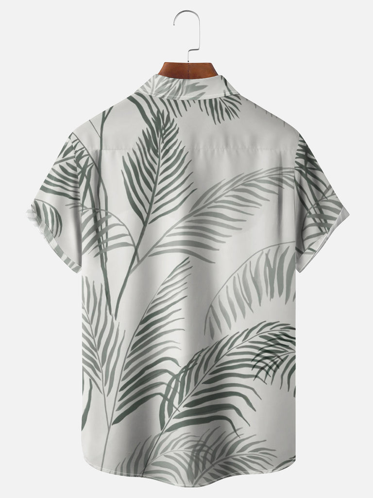 Men's Everyday Palm Leaves Simple Short Sleeve ShirtMens short sleeve shirts Big and tall Mens shirts Short sleeve shirts for men Mens 4xl shirts Casual short sleeve shirts