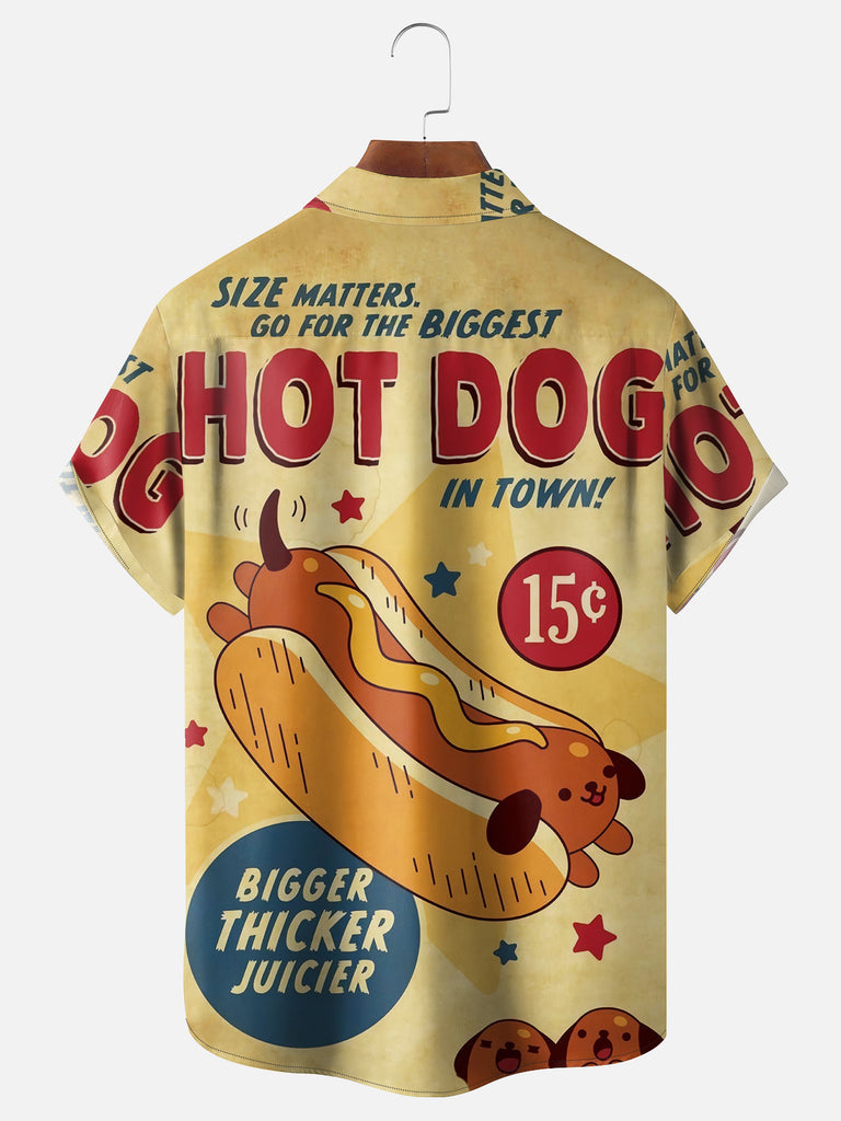 Men's Hot Dog Short Sleeve ShirtMens short sleeve shirts Big and tall Mens shirts Short sleeve shirts for men Mens 4xl shirts Casual short sleeve shirts